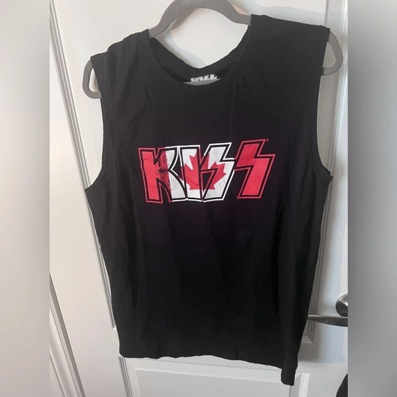 Official Merch | KISS Sleeveless Canada Logo Band Tee | Size M - Picture 2 of 4